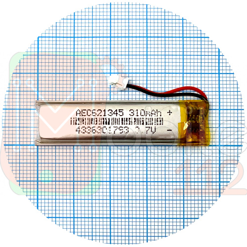 Акумулятор універсальний 621345 48 х 12 х 6 мм  310 mAh 3.7V