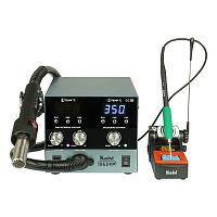 Паяльная станция прецизионная Kaisi 8624P, фен 100C - 450C, паяльник стандарта JBC 210 200C - 500C, 6 каналов памяти, 800W