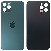 Задняя крышка Apple iPhone 12 Pro (синяя оригинал Китай с кольцами)