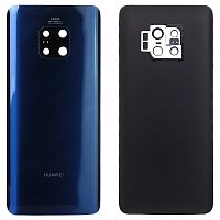 Задня кришка Huawei Mate 20 Pro LYA-L09 (синя оригінал Китай зі склом камери)