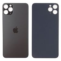 Задняя крышка Apple iPhone 11 Pro Max (серая оригинал Китай с большим отверстием)