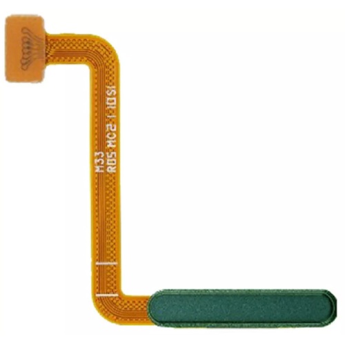 Шлейф Samsung Galaxy M33 M336B, M53 M336B з кнопкою включення та сканером відбитка пальця (зелений оригінал Китай)