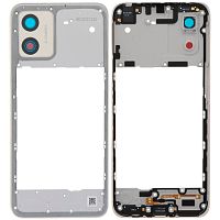 Рамка корпусу Motorola Moto E13 XT2345 (біла зі склом камери)