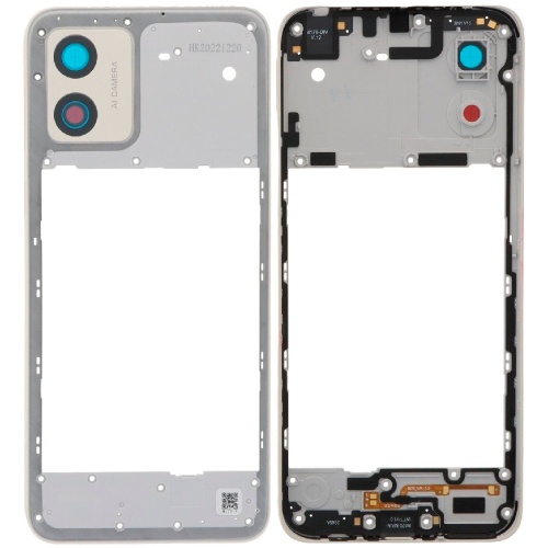 Рамка корпусу Motorola Moto E13 XT2345 (біла зі склом камери) Рамка корпусу Motorola Moto E13 XT2345 (біла зі склом камери)