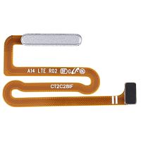 Шлейф Samsung Galaxy A14 A145F з кнопкою включення та сканером відбитка пальця (сріблястий оригінал Китай)