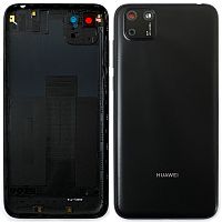 Задняя крышка Huawei Y5p 2020 DRA-LX9 (черная оригинал Китай со стеклом камеры)