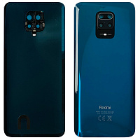 Задня кришка Xiaomi Redmi Note 9 Pro M2003J6B2G суміст. Redmi Note 9S, Note 9 Pro Max (синя оригінал Китай зі склом камери)