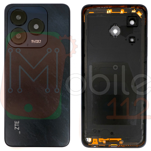 Задня кришка ZTE Blade A75 4G (чорна Original New зі склом камери)