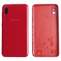 Задня кришка Samsung Galaxy A10 2019 A105F (червона зі склом камери)