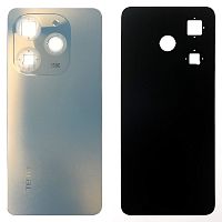 Задняя крышка Tecno Spark Go 2024 BG6 (голубая, Mystery White оригинал Китай со стеклом камеры)