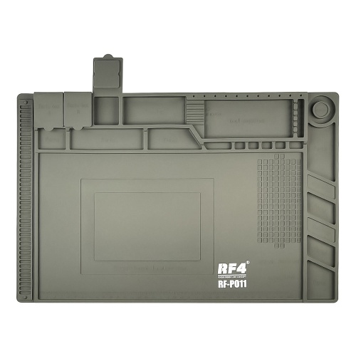 Мат силіконовий, термостійкий RF4 RF-PO11, для ремонту портативної техніки та розкладки запчастин (455x300мм)