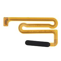 Шлейф Samsung Galaxy A12 A125F, Galaxy M12 M127F з кнопкою ввімкнення та сканером відбитка пальця (AAA чорний)