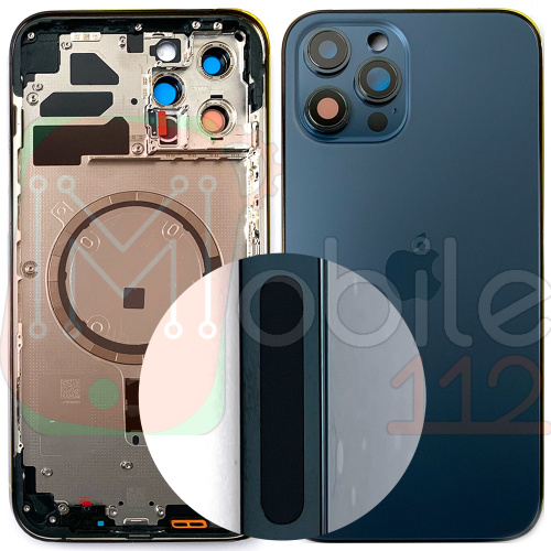Корпус Apple iPhone 12 Pro Max (синій оригінал Китай US)