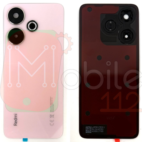 Задня кришка Xiaomi Redmi 13 (рожева Original New зі склом камери)