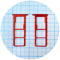 Тримач SIM карти Samsung Galaxy A01 A015F (червоний на 2 SIM + MicroSD)