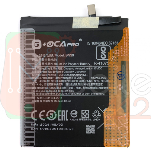 Акумулятор Xiaomi BN39 G+OCA Pro Mi Play M1901F9E 3000 mAh