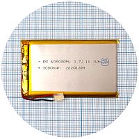 Аккумулятор универсальный 605080РL 605080 82 х 50 х 6 мм 3000 mAh 3.7V