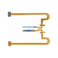 Шлейф Oppo A57s, A77 4G CPH2385 со сканером отпечатка пальца (голубой)