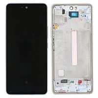 Дисплей Samsung Galaxy A53 5G A536B + тачскрин (OLED Big Glass с серебристой рамкой)