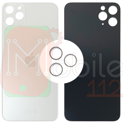 Задня кришка Apple iPhone 11 Pro Max (біла оригінал Китай з кільцями)