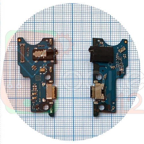 Шлейф Samsung Galaxy A04e A042F з роз'ємами зарядки, навушників та мікрофоном - нижня плата (оригінал Китай) фото 2