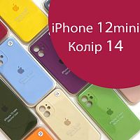 Чохол Silicone сase Full сamera Protective для iPhone 12 Mini (бордовий №14)