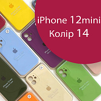 Чохол Silicone сase Full сamera Protective для iPhone 12 Mini (бордовий №14)