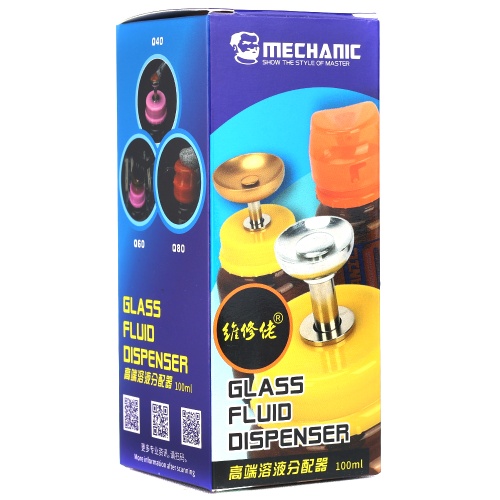 Ємність для спирту Mechanic Q80, 100 мл (скляна) з фіксатором фото 3