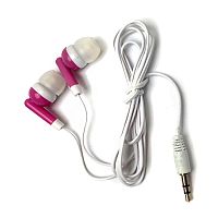 Навушники провідні вакуумні mix color 3,5mm (рожеві)