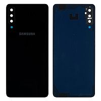 Задняя крышка Samsung Galaxy A7 2018 A750F (черная со стеклом камеры)