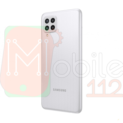 Задня кришка Samsung Galaxy M22 M225F (біла оригінал Китай зі склом камери)