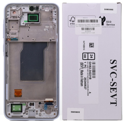 Дисплей Samsung Galaxy A35 5G A356E, Galaxy M35 5G M356B + тачскрин (оригинал OEM SP с голубой рамкой A35 5G)