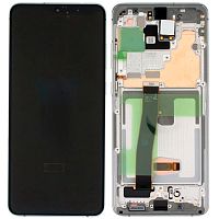 Дисплей Samsung Galaxy S20 Ultra G988B з тачскріном (OLED із сріблястою рамкою)