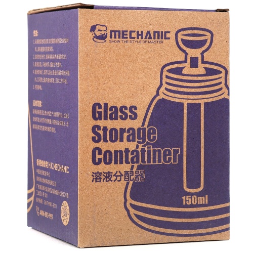Ємність для спирту Mechanic SD150B, 180 мл (скляна з ковпачком) фото 4