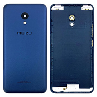 Задня кришка Meizu M5 M611H (синя зі склом камери)