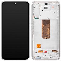 Дисплей Samsung Galaxy A54 A546 з тачскріном (OLED Big Glass із сріблястою рамкою)