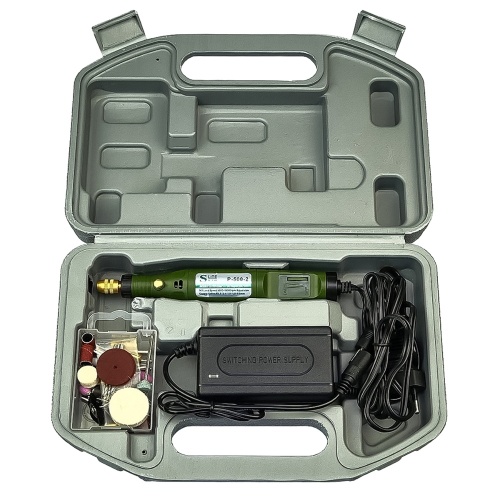 Бормашина в кейсі Slite P-500-2 Mini (набір насадок для гравіювання, шліфування, полірування, рег. крутного моменту, 18V 20W) фото 6