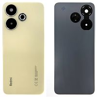 Задняя крышка Xiaomi Redmi 13 (золотистая оригинал Китай со стеклом камеры)