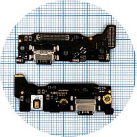 Шлейф Xiaomi Redmi Note 10 Pro, Redmi Note 10 Pro Max с разъемом зарядки и микрофоном - нижняя плата  (оригинал Китай)