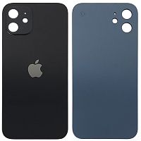 Задняя крышка Apple iPhone 12 (черная оригинал Китай с кольцами)