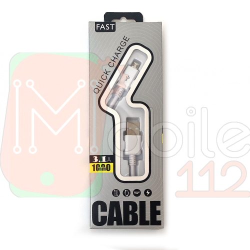 Кабель зарядки Micro USB 85см 2А (білий) фото 2