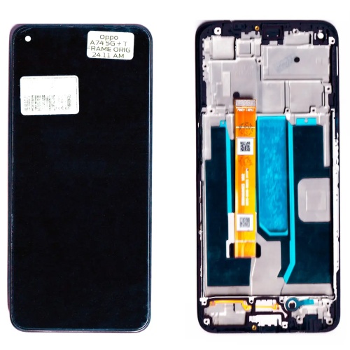 Дисплей Oppo A74 5G, A54 5G A55 4G, A72 4G, A93 5G, OnePlus Nord N200 5G з тачскріном (AAAA с рамкой)