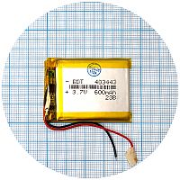 Аккумулятор универсальный 403443 45 х 34 х 4 мм 600 mAh 3.7V