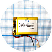 Акумулятор універсальний 403443 45 х 34 х 4 мм 600 mAh 3.7V