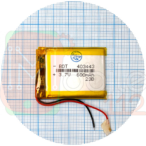 Акумулятор універсальний 403443 45 х 34 х 4 мм 600 mAh 3.7V