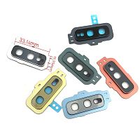 Скло камери Samsung Galaxy S10 G973F, S10 Plus G975F (чорне в сріблястій рамці для S10 Plus)