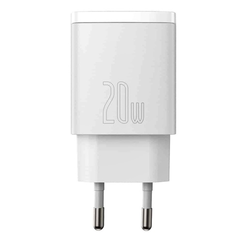 Мережевий адаптер Baseus Compact QC U+C 20W QC+PD, (CCXJ-B02) (білий) фото 2