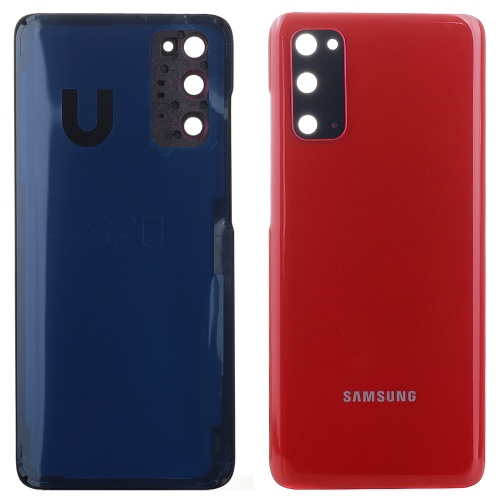 Задня кришка Samsung Galaxy S20 G980F (червона оригінал Китай зі склом камери) Задня кришка Samsung Galaxy S20 G980F (червона оригінал Китай зі склом камери)