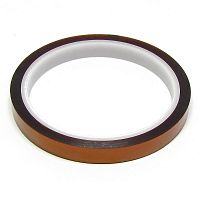 Термостійкий скотч каптоновий, коричневий 10 мм (max t 300 гр)