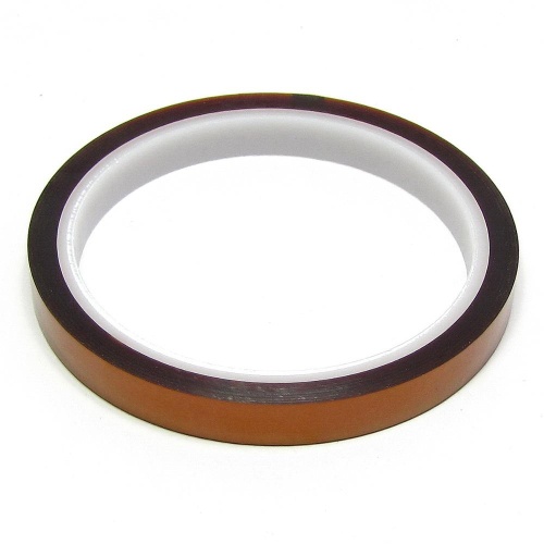 Термостійкий скотч каптоновий, коричневий 10 мм (max t 300 гр)